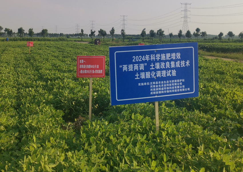 2024年科学施肥增效两提两调土壤改良集成技术土壤酸化调理试验